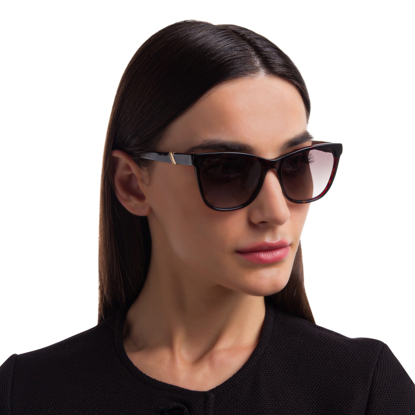 Shop EYE'M Square Sunglasses in Brown online.