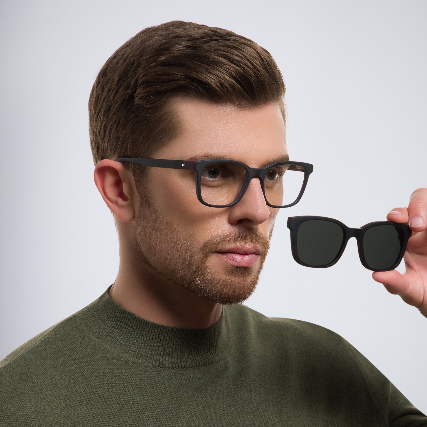 Shop EYE'M Square Eyeglasses in Burgundy & Black online.