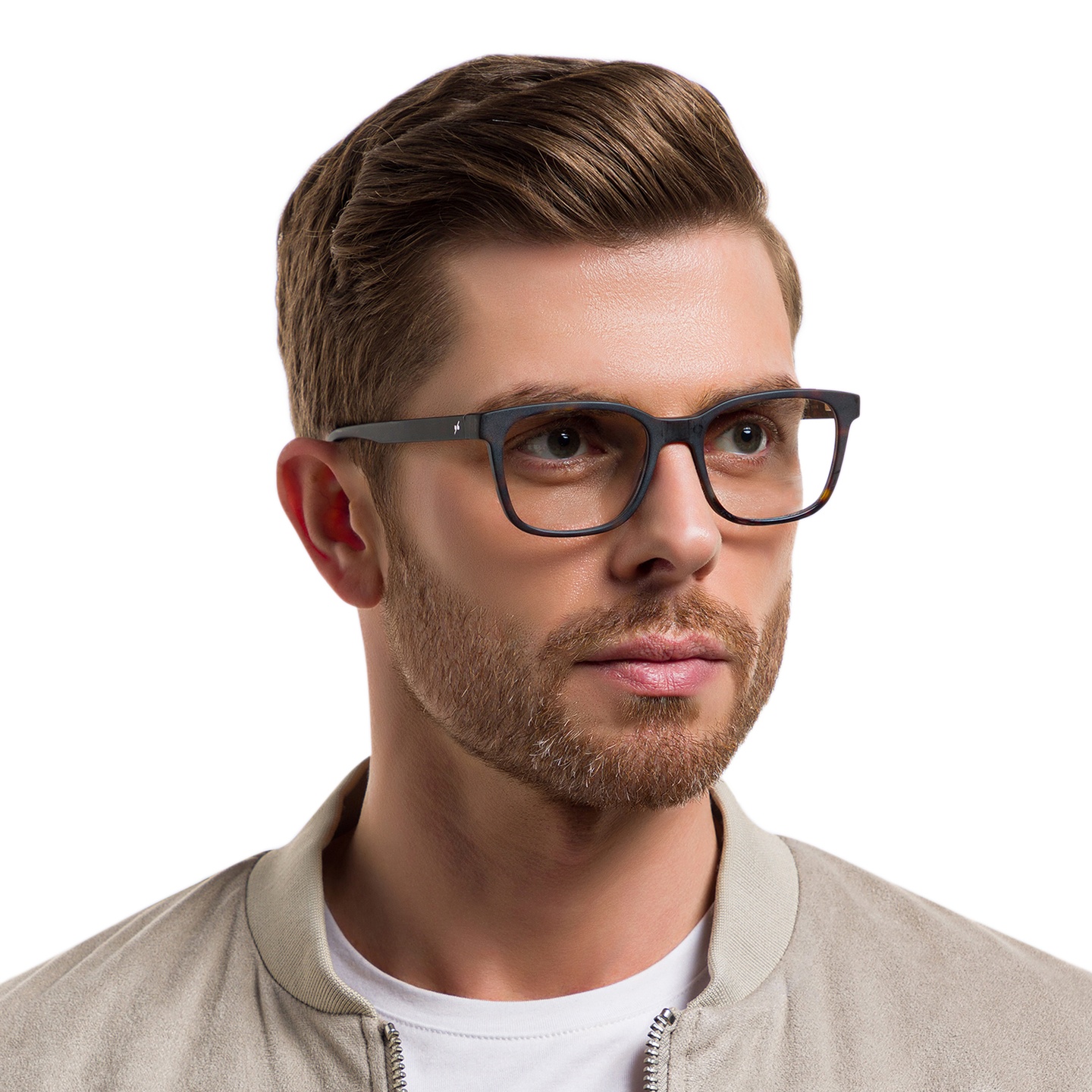 Shop EYE'M Square Eyeglasses in Brown online.
