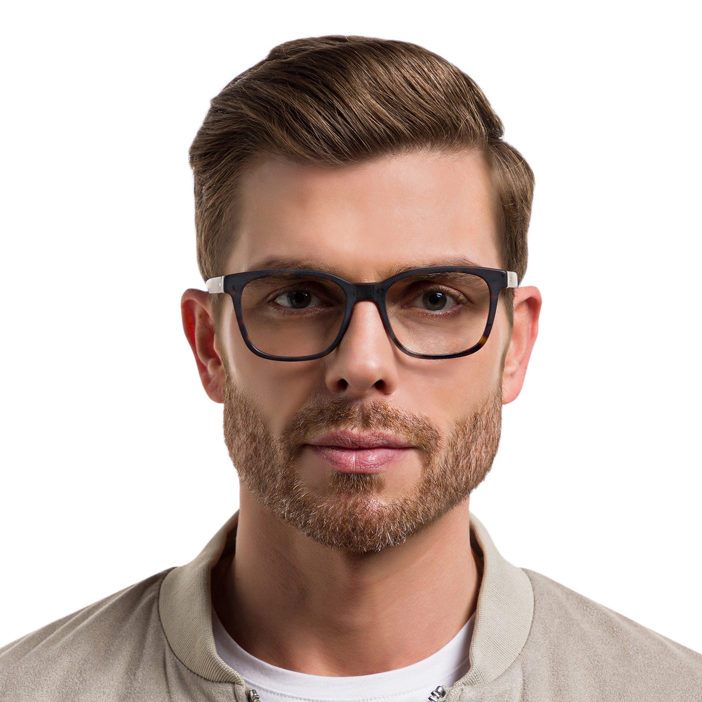 Shop EYE'M Square Eyeglasses in Brown online.