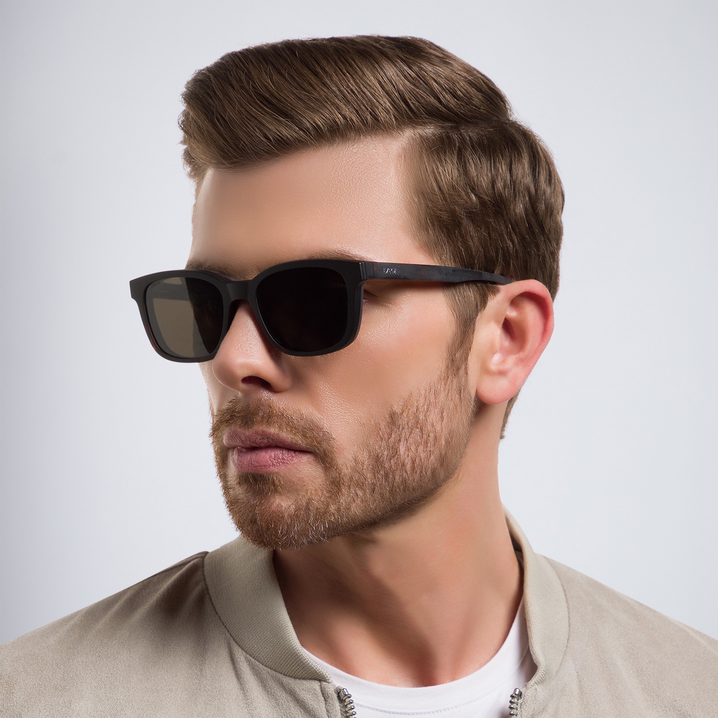 Shop EYE'M Square Eyeglasses in Brown online.