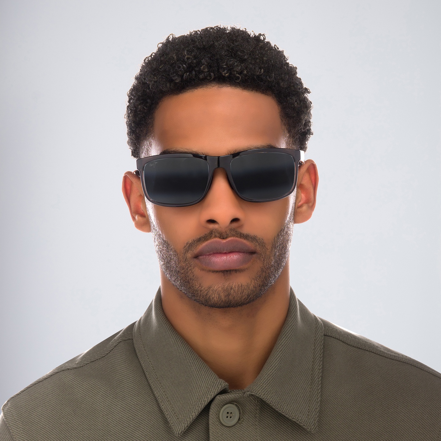 Shop Maui Jim Huelo Unisex Rectangle Sunglasses in Grey online.