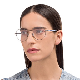 EYE'M Round Eyeglasses in Gunmetal – Model Photo 6