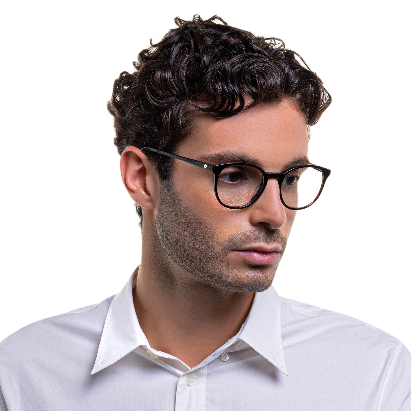 Shop EYE'M Round Eyeglasses in Brown online.
