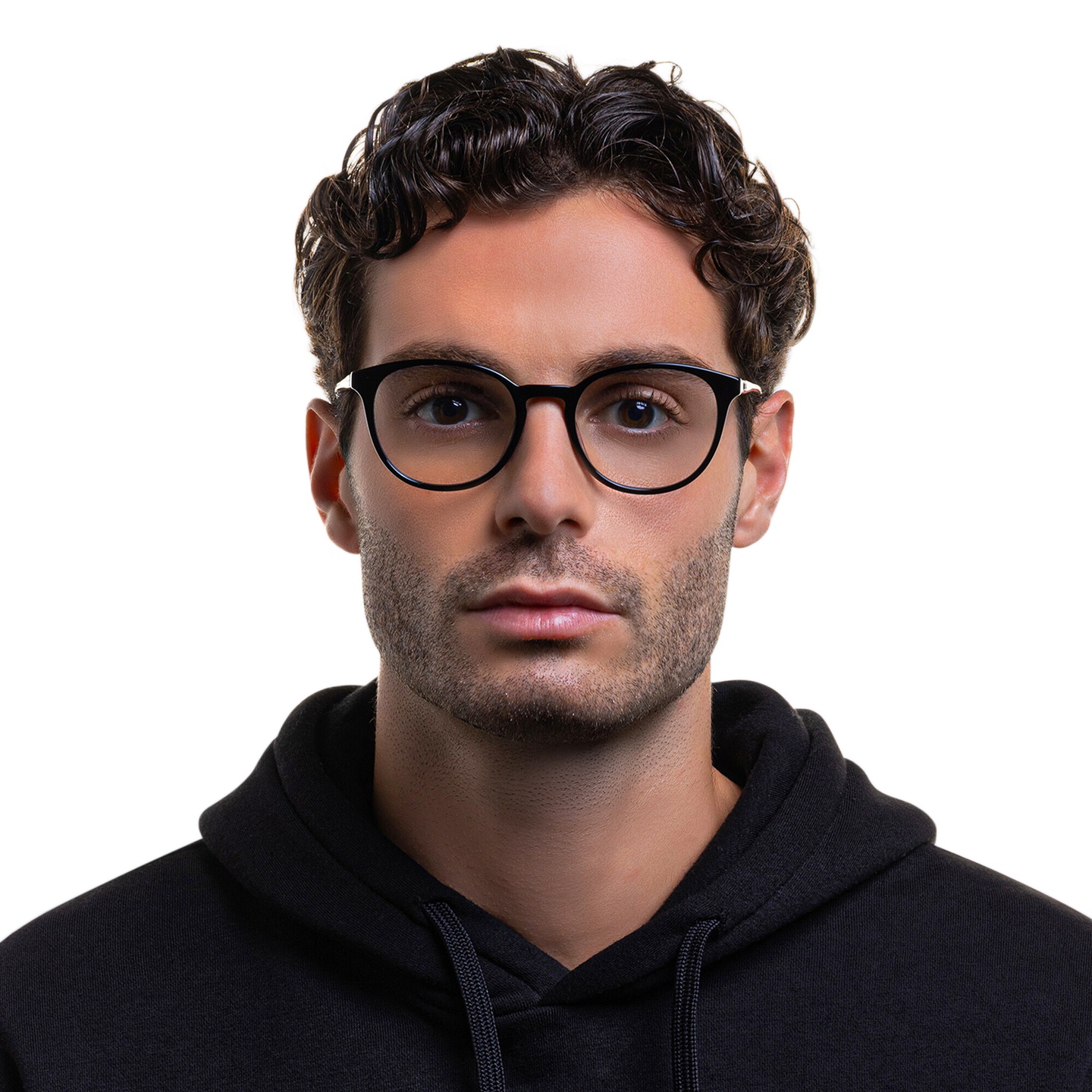 Shop EYE'M Round Eyeglasses in Black online.