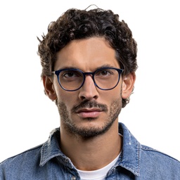 Shop EYE'M Round Eyeglasses in Blue online.