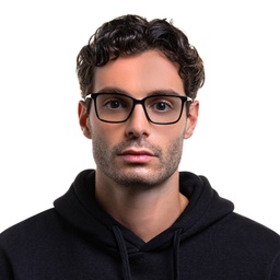 Shop EYE'M Square Eyeglasses in Black online.