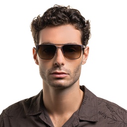 Shop Emporio Armani Square Sunglasses in Brown online.