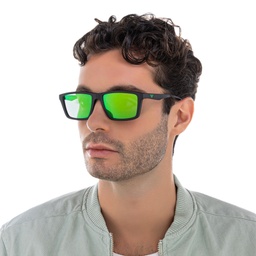 Shop Emporio Armani Wide Rectangle Eyeglasses in Matte Black online.