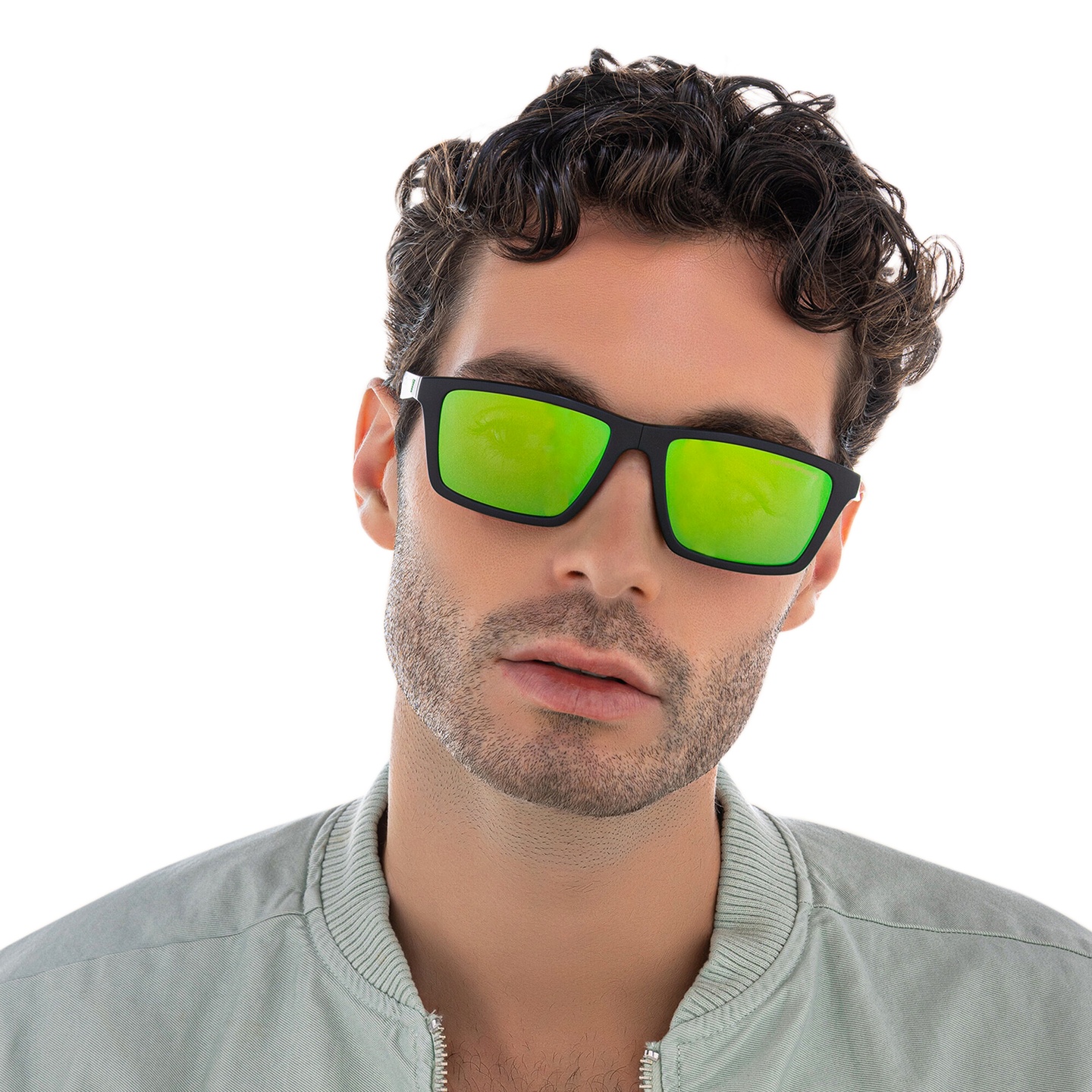 Shop Emporio Armani Wide Rectangle Eyeglasses in Matte Black online.