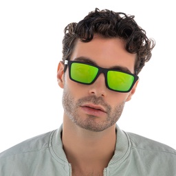 Shop Emporio Armani Wide Rectangle Eyeglasses in Matte Black online.