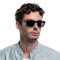 Shop Emporio Armani Wide Rectangle Eyeglasses in Matte Black online.