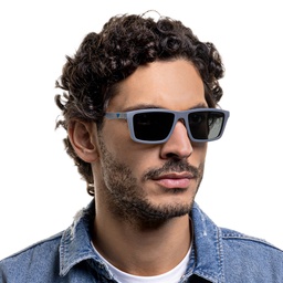 Shop Emporio Armani Wide Rectangle Eyeglasses in Matte Grey online.