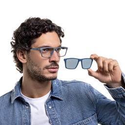 Shop Emporio Armani Wide Rectangle Eyeglasses in Matte Grey online.