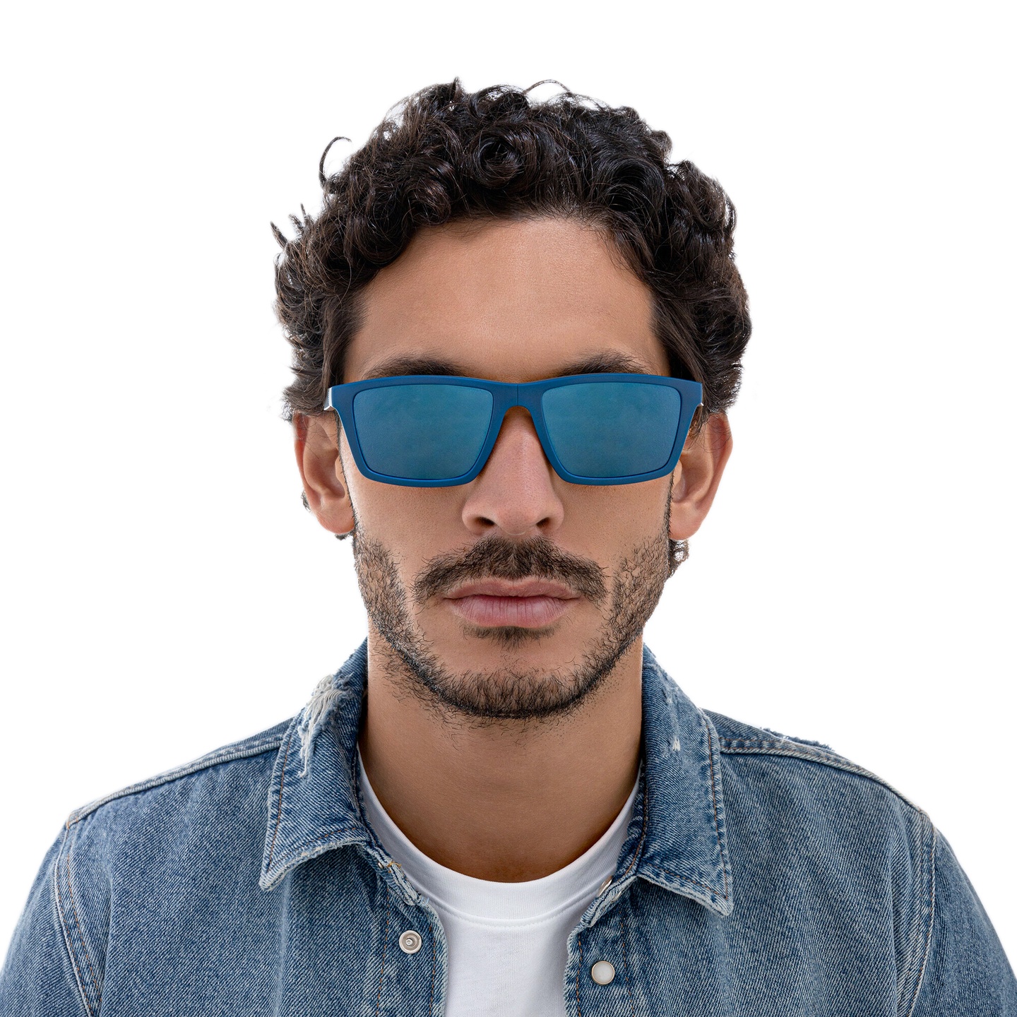 Shop Emporio Armani Wide Rectangle Eyeglasses in Matte Grey online.