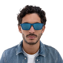 Shop Emporio Armani Wide Rectangle Eyeglasses in Matte Grey online.