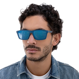 Shop Emporio Armani Wide Rectangle Eyeglasses in Matte Grey online.