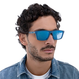 Shop Emporio Armani Wide Rectangle Eyeglasses in Matte Grey online.