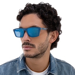 Shop Emporio Armani Wide Rectangle Eyeglasses in Matte Grey online.