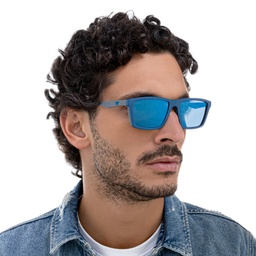 Shop Emporio Armani Wide Rectangle Eyeglasses in Matte Grey online.