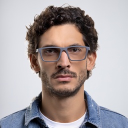 Shop Emporio Armani Wide Rectangle Eyeglasses in Matte Grey online.