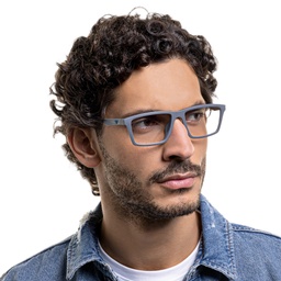 Shop Emporio Armani Wide Rectangle Eyeglasses in Matte Grey online.