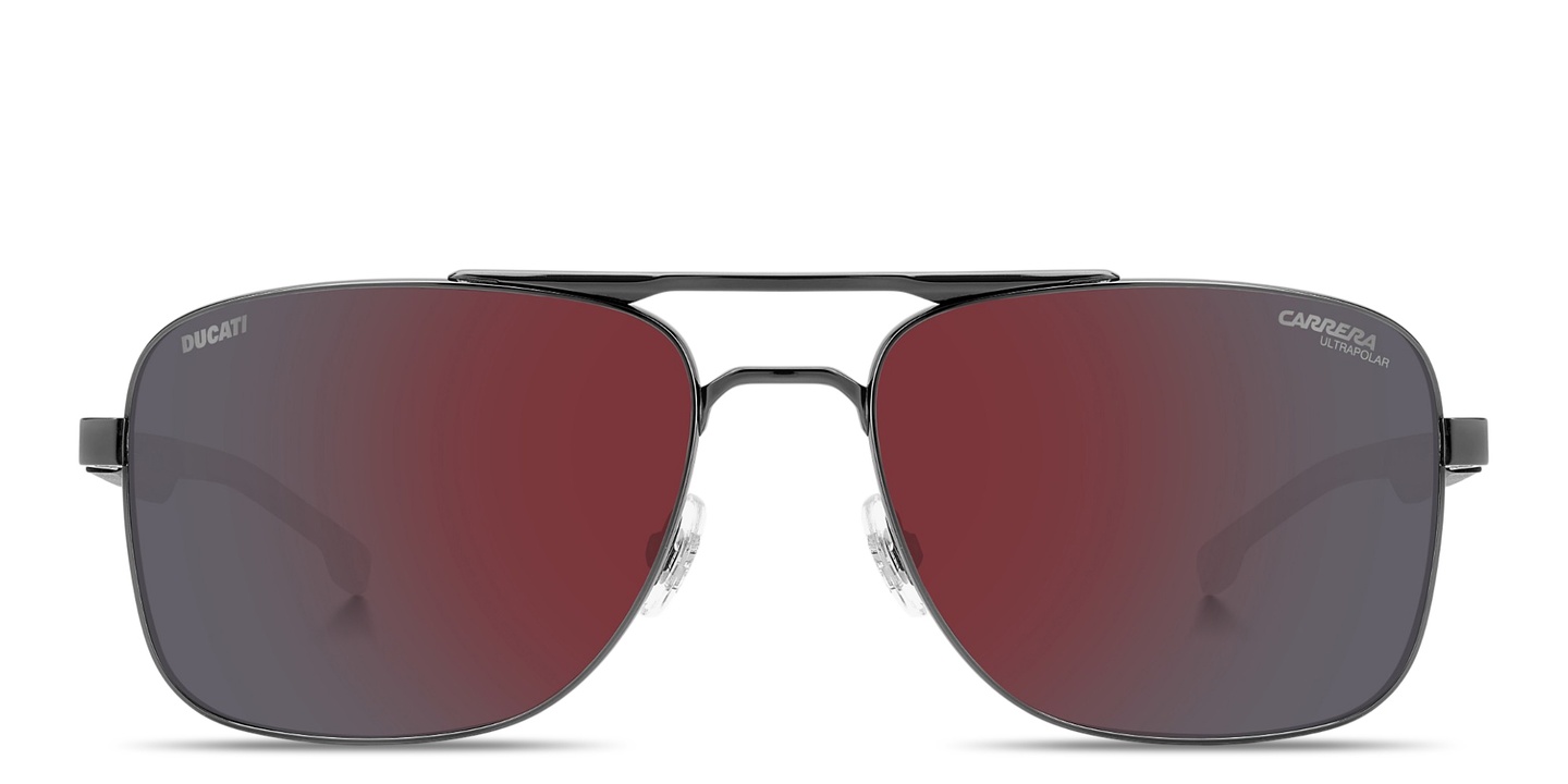 Shop Carrera Carduc Rectangle Sunglasses in Dark Ruthenium Black online.