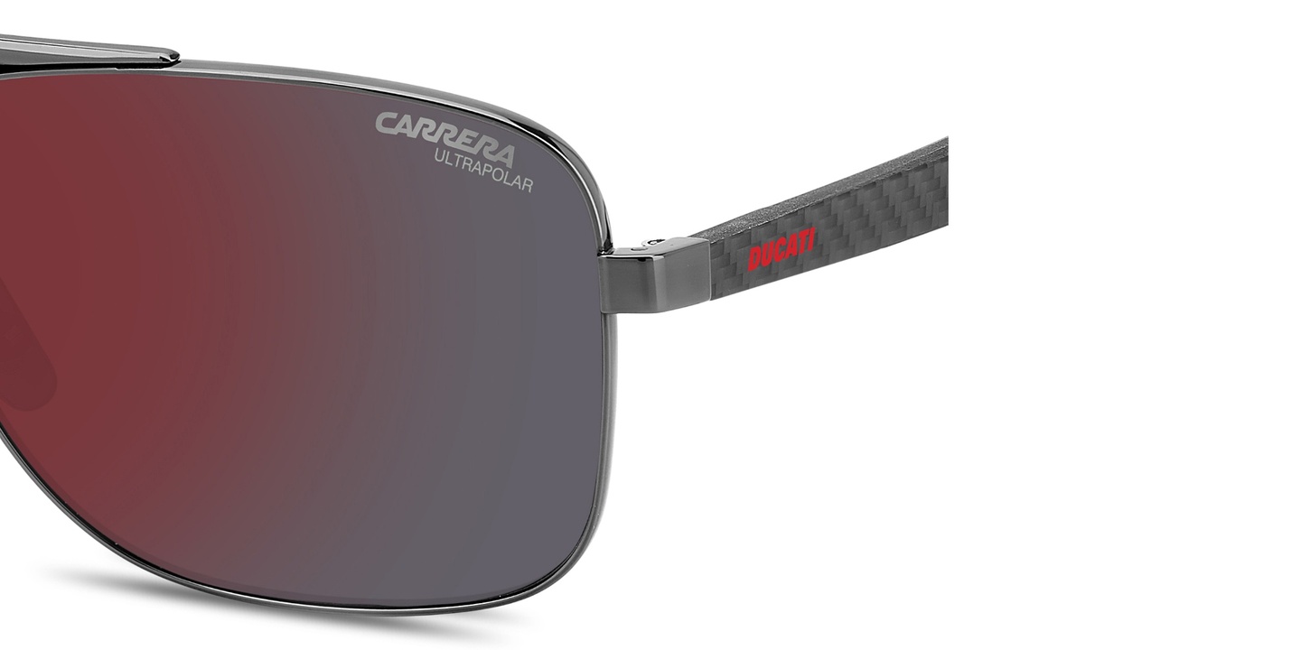 Shop Carrera Carduc Rectangle Sunglasses in Dark Ruthenium Black online.