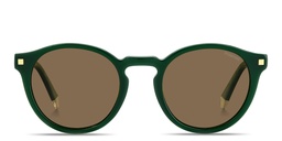 Shop Polaroid Logo Lettering Panthos Sunglasses in Green online.