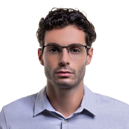 تسوق نظارات طبية بيلو واسعة بنصف إطار امبوريو أرماني بلون أسود مطفي أونلاين.