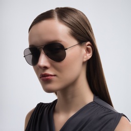 Ray-Ban Unisex Pilot Sunglasses in Metal in Black – Model Photo 5