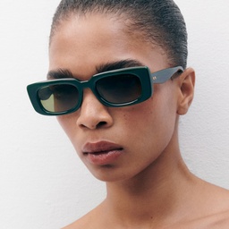 Shop GIGI STUDIOS Thrive 017 Rectangle Sunglasses in Green online.