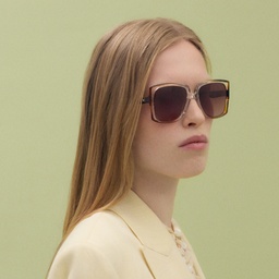 Shop GIGI STUDIOS Genesis Square Sunglasses in Transparent Pink online.