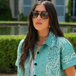 Shop TRICE Malaka Irregular Sunglasses in Tortoise online.